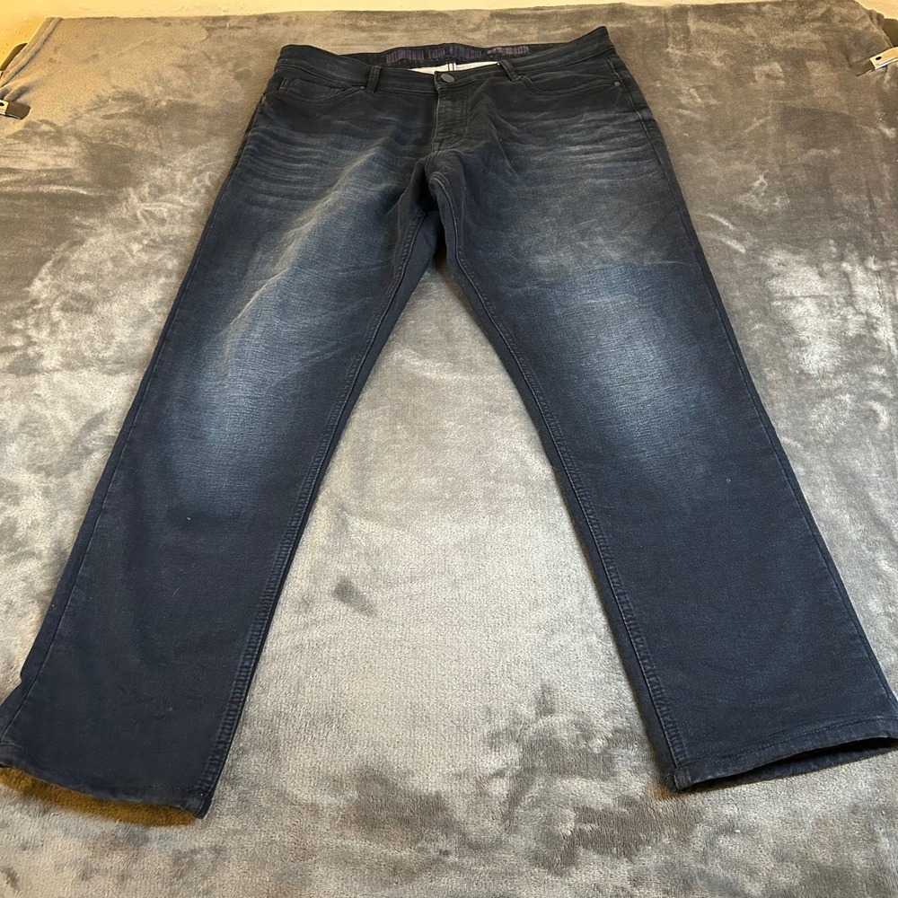 Richlook JNS Riveted and Casted Jeans Mens fits 36x29" Dark Blue Straight Fit - Picture 2 of 14